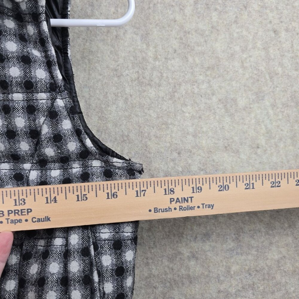 Urban Behavior Womens Black & White Plaid Sleeveless Button-Front Vest Medium - Picture 9 of 9